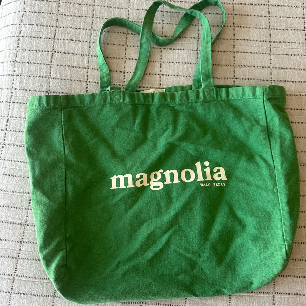 Magnolia Green Canvas Tote
